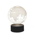 Lampka LED - Globus - 7 różnych kolorów - USB - P108