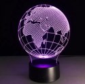 Lampka LED - Globus - 7 różnych kolorów - USB - P108