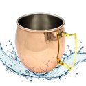 Miedziany Kubek ze Stali Nierdzewnej 304 - Pojemność 500ml pokryty warstwą miedzi - MM7012