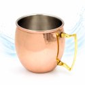 Miedziany Kubek ze Stali Nierdzewnej 304 - Pojemność 500ml pokryty warstwą miedzi - MM7012