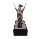 Pegaz - figurka dekoracyjna aluminiowa na podstawie stalowo-drewnianej - NI9935