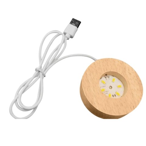 Szklana Kula 3D Księżyc- Lampa Nocna LED USB - Gadżet na Biurko - KKS