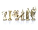 Wielkie Ekskluzywne Mosiężne Szachy - Złocisto-srebrne - Łucznicy 44x44cm - S10BGS