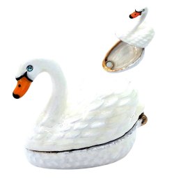 Wyjątkowe, metalowe pudełeczko prezentowe - Łabędź - B0736-02