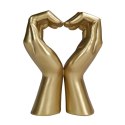 Złota Figurka Dekoracyjna Glamour - Serce z Dłoni - 44190FJ