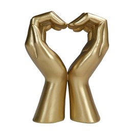 Złota Figurka Dekoracyjna Glamour - Serce z Dłoni - 44190FJ