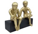 Nowoczesna Figurka Rzeźba Myśliciele Złota Dekoracja Salonu Bliźnięta - GEM2