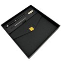 Elegancki Zestaw Prezentowy Premium - Notes A5 z Długopisem i Pendrive 16GB w Pudełku - Czarno-złoty - EE9