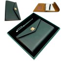 Elegancki Zestaw Upominkowy - Notes Skórzany z Długopisem w Pudełku Prezentowym - Premium - EE8