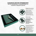 Elegancki Zestaw Upominkowy - Notes Skórzany z Długopisem w Pudełku Prezentowym - Premium - EE8