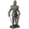 Figurka Dekoracyjna Rycerz w Srebrnej Zbroi Wysokość 30 cm - MC-23053