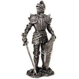 Figurka Dekoracyjna Rycerz w Srebrnej Zbroi Wysokość 30 cm - MC-23053