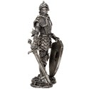 Figurka Dekoracyjna Rycerz w Srebrnej Zbroi Wysokość 30 cm - MC-23053
