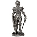 Figurka Dekoracyjna Rycerz w Srebrnej Zbroi Wysokość 30 cm - MC-23053