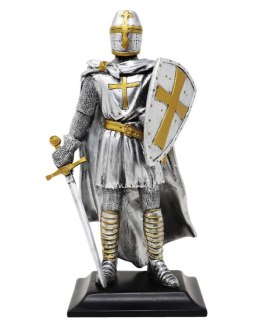 Rycerz - Krzyżowiec - duża figurka z poliresinu - MC-36049