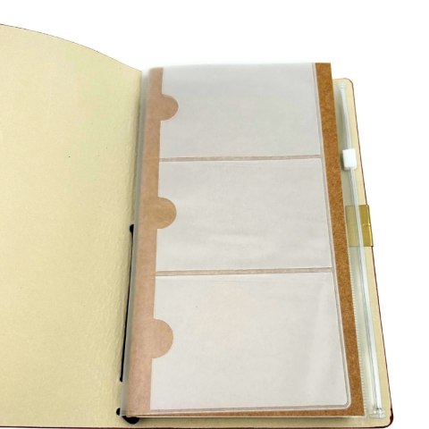 Skórzany Notes Podróżnika Organizer Wizytownik Etui - EE7