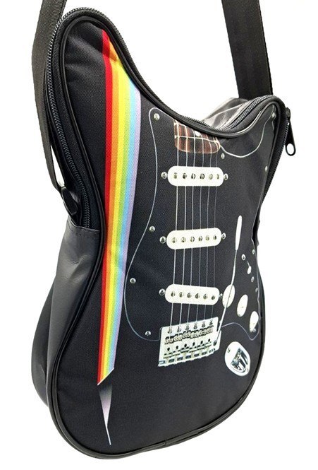 Torba na ramię w kształcie gitary - tęcza Pink Floyd - RBG-025