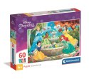 Puzzle 60 Super Color DISNEY KSIĘŻNICZKI PRZY FONTANNIE Clementoni 26064