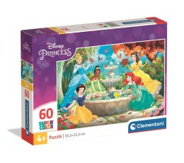 Puzzle 60 Super Color DISNEY KSIĘŻNICZKI PRZY FONTANNIE Clementoni 26064