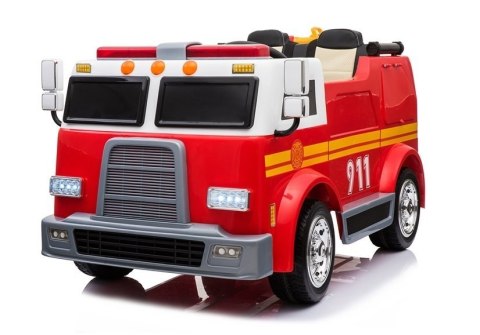 Wóz Strażacki na Akumulator Czerwony Dla Dzieci Pilot Sikawka LL911