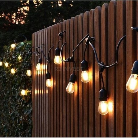 Girlanda Ogrodowa Świetlna 20M 20X Żarówka LED Sieciowa Wodoszczelna