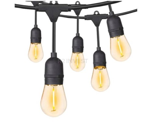 Girlanda Ogrodowa Świetlna 20M 20X Żarówka LED Sieciowa Wodoszczelna