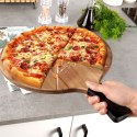 Deska do krojenia serwowania pizzy z nożem okrągła 30cm 2-ele drewniana EXCELLENT HOUSEWARE 279909