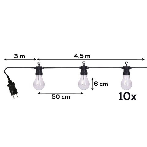 Girlanda ogrodowa LED 7.5 m 10 szt. PROGARDEN 841811