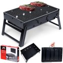 Grill węglowy składany walizka 43x29x22.5cm BBQ 489306