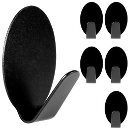 Haczyki wieszaki uchwyty haczyk samoprzylepny stalowy czarny 3x2cm 6 sztuk STORAGE SOLUTIONS 569573-W1