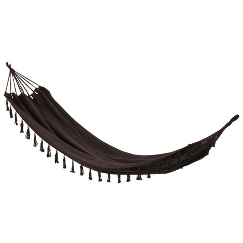 Hamak ogrodowy brązowy jednoosobowy 200x100cm brązowy PROGARDEN 911902-BR