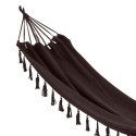 Hamak ogrodowy brązowy jednoosobowy 200x100cm brązowy PROGARDEN 911902-BR
