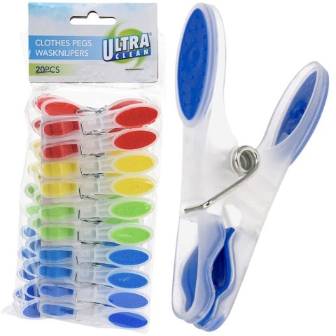 Klamerki na pranie plastikowe 20 sztuk ULTRA CLEAN 779006