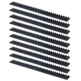 Kolce na ptaki plastikowe czarne 50x4.5cm 10 szt. PROGARDEN 339382