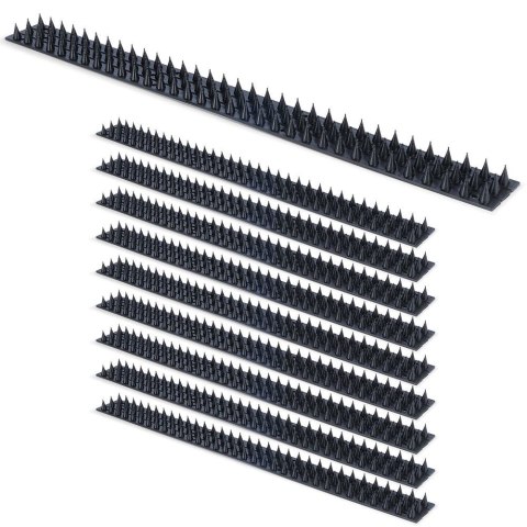 Kolce na ptaki plastikowe czarne 50x4.5cm 10 szt. PROGARDEN 339382