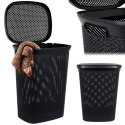 Kosz na pranie plastikowy czarny 60L BATHROOM SOLUTIONS 569367