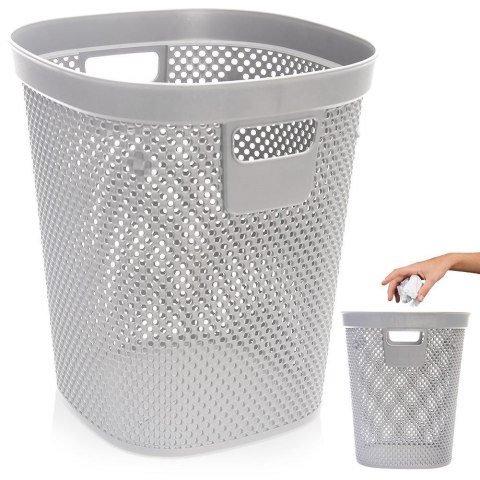 Kosz na śmieci biurowy do biura szary duży śmietnik 12.5L HOBBY LIFE 731715