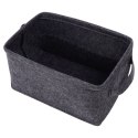 Koszyk do przechowywania organizacji kosz filcowy składany czarny 36x27x20cm STORAGE SOLUTIONS 569944