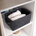 Koszyk do przechowywania organizacji kosz filcowy składany czarny 36x27x20cm STORAGE SOLUTIONS 569944