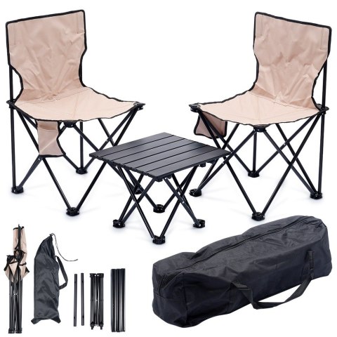 Krzesła turystyczne ze stolikiem 3 ele. REDCLIFFS 489336