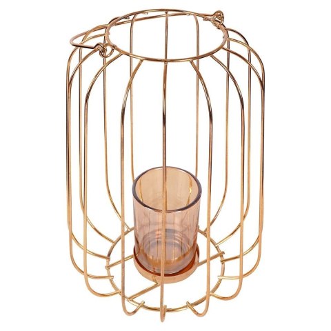 Lampion na świeczkę metalowy złoty 21.5cm HOME STYLING COLLECTION 569501