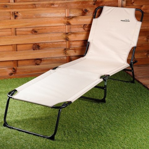 Leżak ogrodowy rozkładany beżowy REDCLIFFS 489337