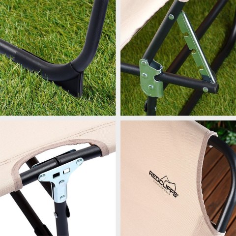 Leżak ogrodowy rozkładany beżowy REDCLIFFS 489337