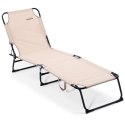 Leżak ogrodowy rozkładany beżowy REDCLIFFS 489337