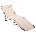 Leżak ogrodowy rozkładany beżowy REDCLIFFS 489337