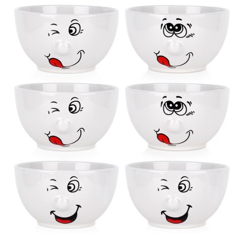 Miseczki ceramiczne buźki do serwowania 13.5cm 550ml 6 sztuk. SIAKI COLLECTION 139736