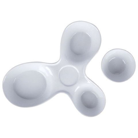 Miseczki na przekąski sosy dipy ceramiczne białe 26x22x6.5cm ALPINA 139330