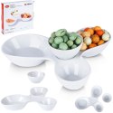 Miseczki na przekąski sosy dipy ceramiczne białe 26x22x6.5cm ALPINA 139330