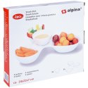 Miseczki na przekąski sosy dipy ceramiczne białe 26x22x6.5cm ALPINA 139330