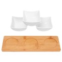 Miseczki na przekąski tapas porcelanowe białe 30cm 4-ele EXCELLENT HOUSEWARE 139212